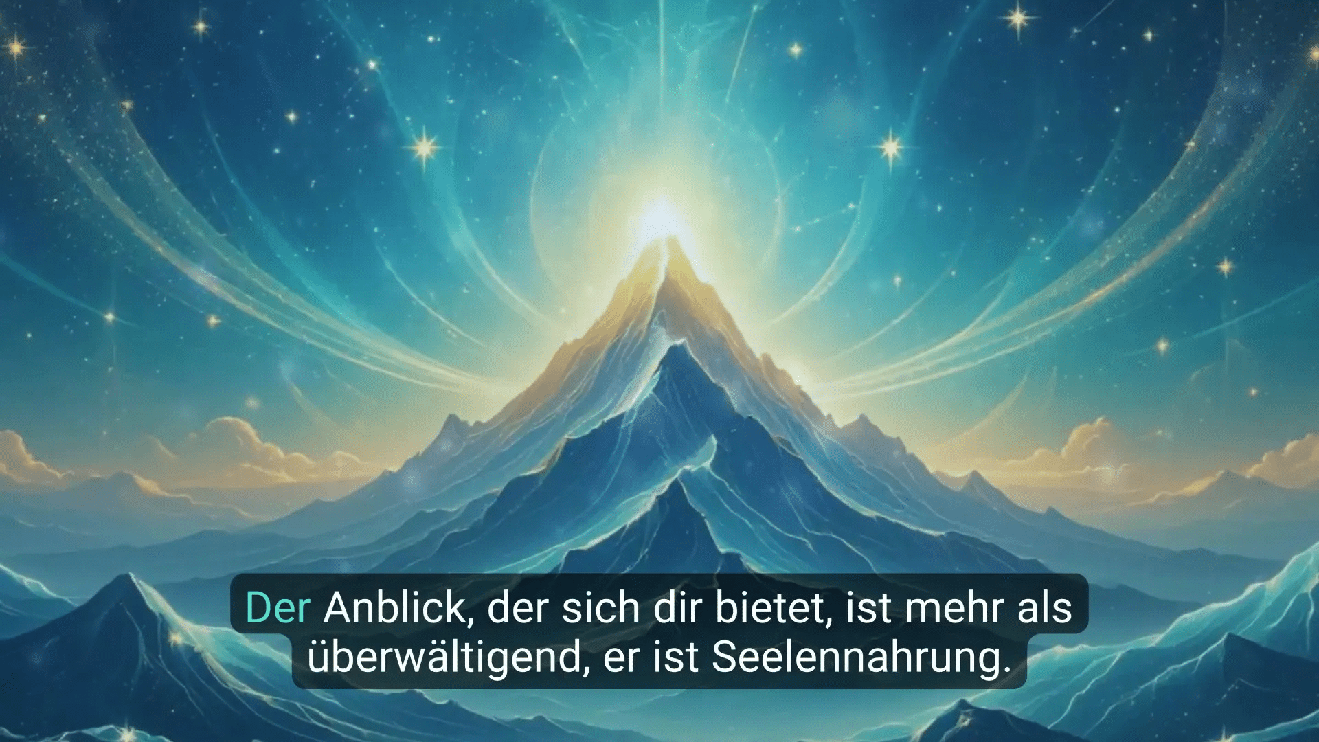 Gipfel der Verwirklichung mit leuchtendem Stein-Kreis